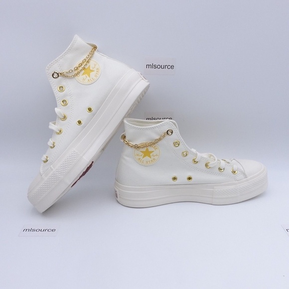 NEW Converse Chuck Taylor All Star Lift Platform Chain Sneakers - Picture 4 of 12